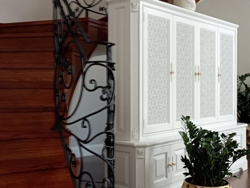 Ręcznie wykonana balustrada wewnętrzna